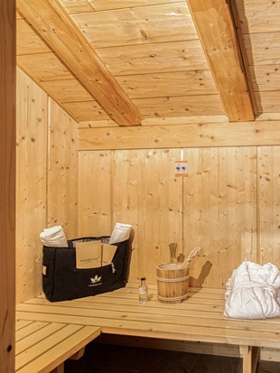 Private Sauna im Privat Spa Chalet im Naturresort Puradies Private Sauna im Privat Spa Chalet im Naturresort Puradies